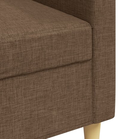 Driezitsbank 210 cm stof bruin 7