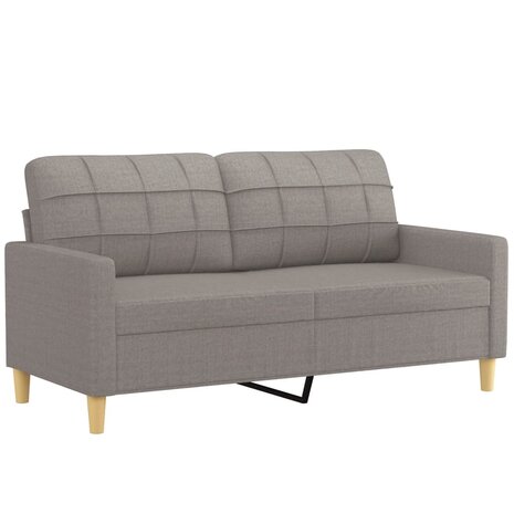 2-delige Loungeset met kussens stof taupe 4