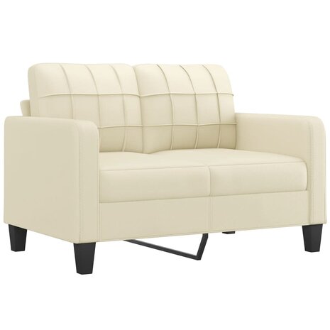 2-delige Loungeset met kussens kunstleer crème 3