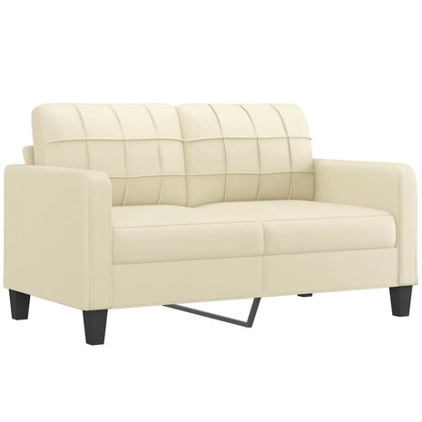 2-delige Loungeset met kussens kunstleer crème 4