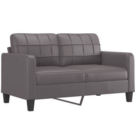 2-delige Loungeset met kussens kunstleer grijs 4