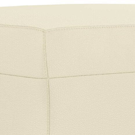 3-delige Loungeset met kussens kunstleer crème 7