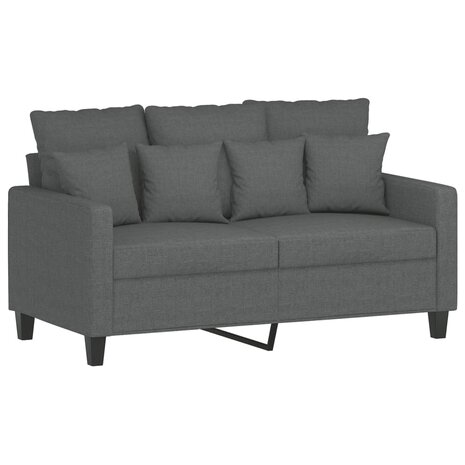 2-delige Loungeset met kussens stof donkergrijs 3