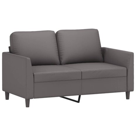 2-delige Loungeset met kussens kunstleer grijs 3