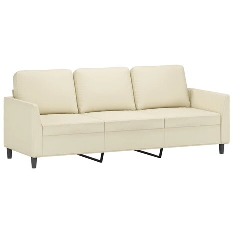 2-delige Loungeset met kussens kunstleer crème 4