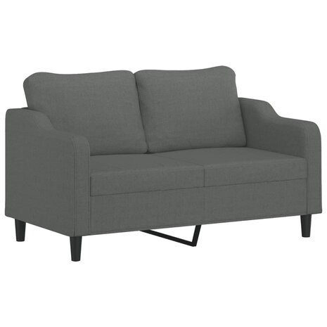 2-delige Loungeset met kussens stof donkergrijs 4