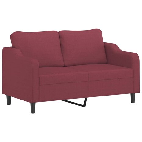 2-delige Loungeset met kussens stof wijnrood 4