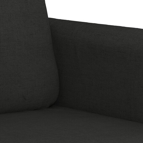 2-delige loungeset met kussens stof zwart 5