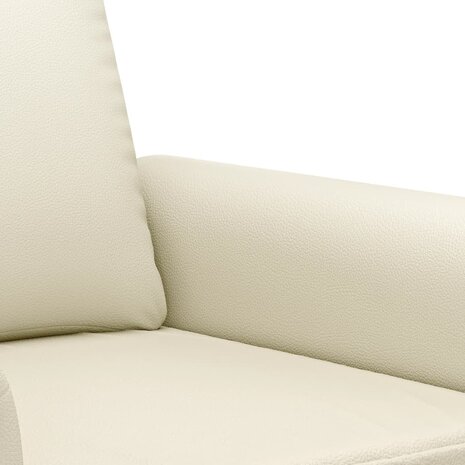 2-delige Loungeset met kussens kunstleer crème 5