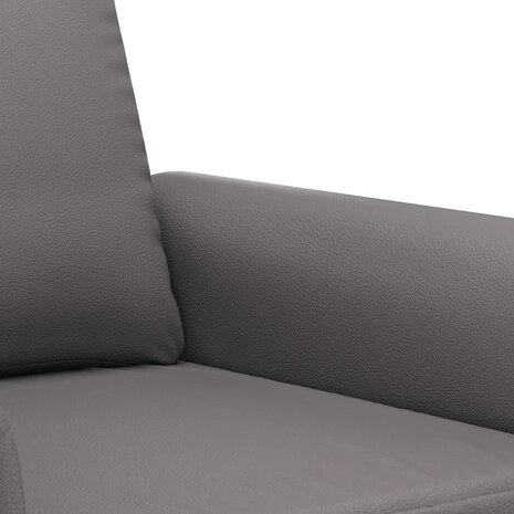 2-delige Loungeset met kussens kunstleer grijs 5