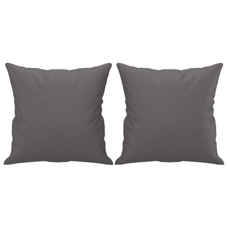 Tweezitsbank met sierkussens 140 cm kunstleer grijs 5