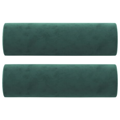 Tweezitsbank met sierkussens 140 cm fluweel donkergroen 5