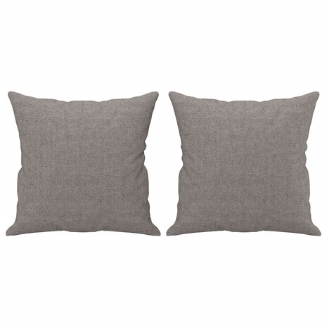 Tweezitsbank met sierkussens 120 cm stof taupe 5