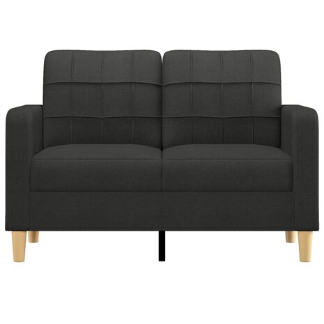 Tweezitsbank 120 cm stof zwart 3