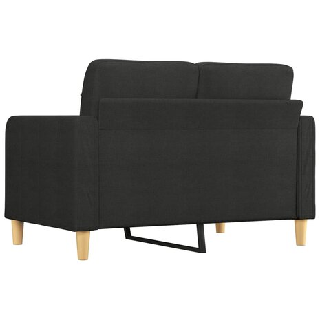 Tweezitsbank 120 cm stof zwart 5