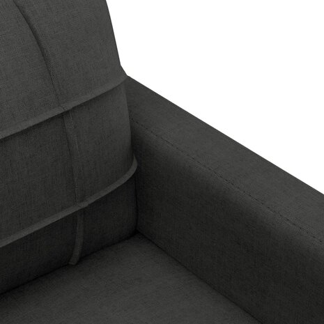 Tweezitsbank 120 cm stof zwart 6