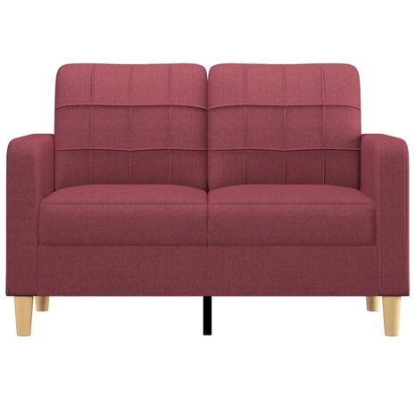 Tweezitsbank 120 cm stof wijnrood 3