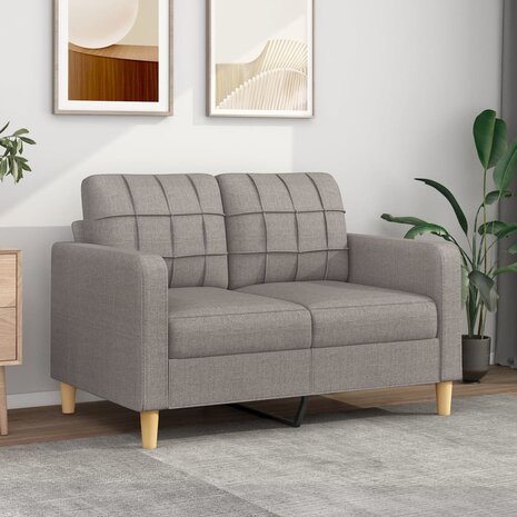 Tweezitsbank 120 cm stof taupe 1