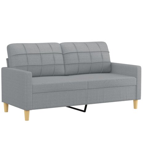 Tweezitsbank 140 cm stof lichtgrijs 2
