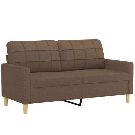 Tweezitsbank 140 cm stof bruin 2