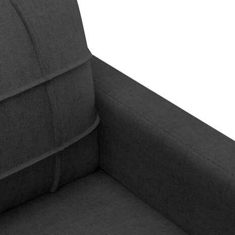 Tweezitsbank 140 cm stof zwart 6