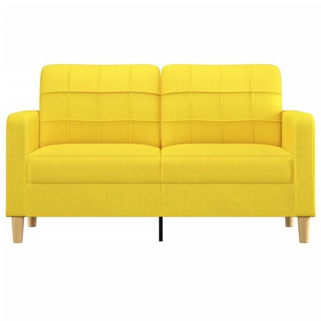 Tweezitsbank 140 cm stof lichtgeel 3