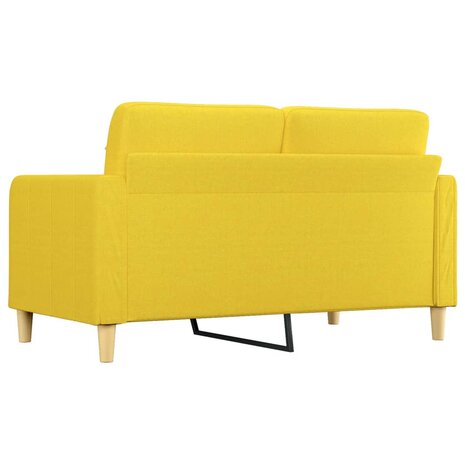Tweezitsbank 140 cm stof lichtgeel 5