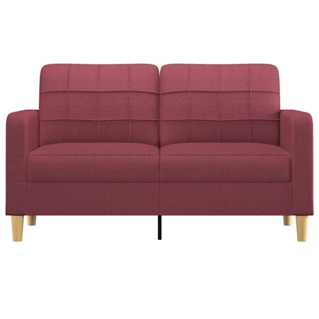 Tweezitsbank 140 cm stof wijnrood 3