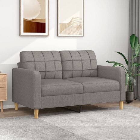 Tweezitsbank 140 cm stof taupe 1