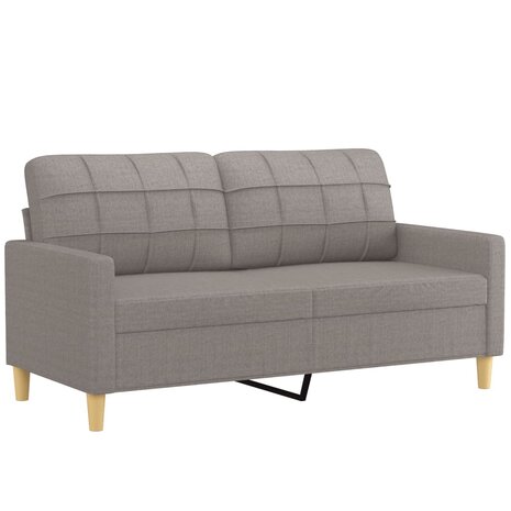 Tweezitsbank 140 cm stof taupe 2