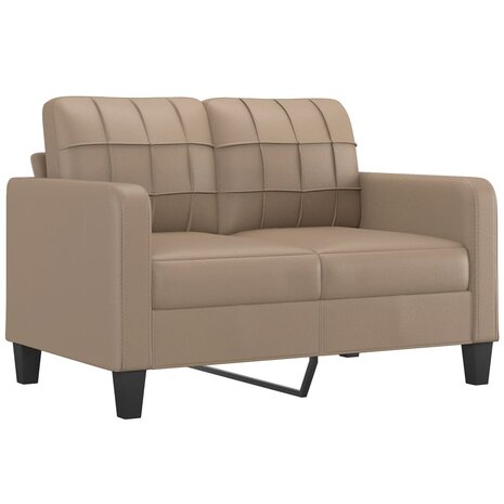 Tweezitsbank 120 cm kunstleer cappuccinokleurig 2
