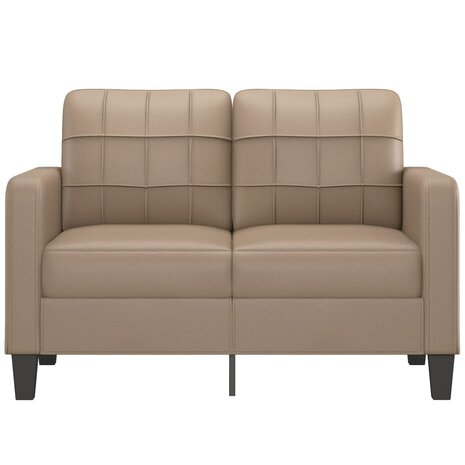 Tweezitsbank 120 cm kunstleer cappuccinokleurig 3