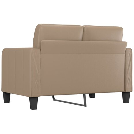 Tweezitsbank 120 cm kunstleer cappuccinokleurig 5