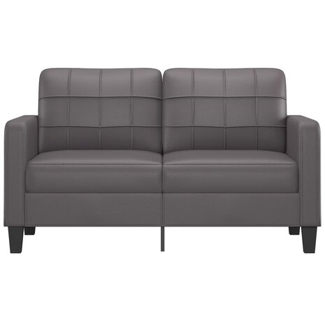 Tweezitsbank 140 cm kunstleer grijs 3