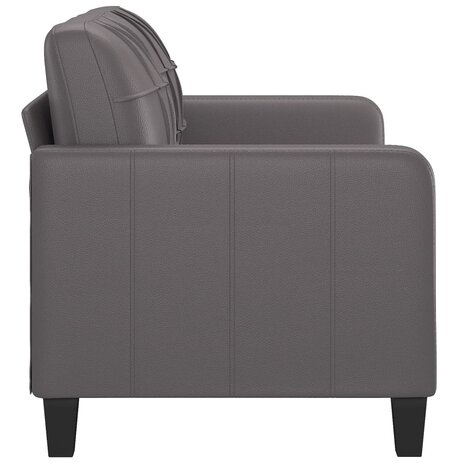 Tweezitsbank 140 cm kunstleer grijs 4