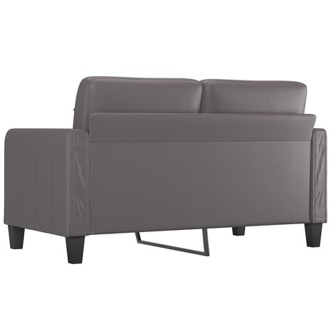 Tweezitsbank 140 cm kunstleer grijs 5