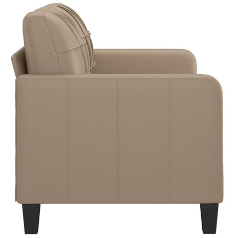 Tweezitsbank 140 cm kunstleer cappuccinokleurig 4
