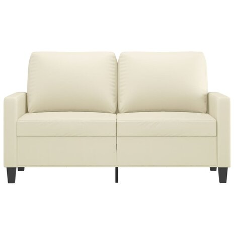 Tweezitsbank 120 cm kunstleer crèmekleurig 3