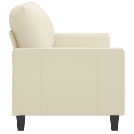 Tweezitsbank 120 cm kunstleer crèmekleurig 4