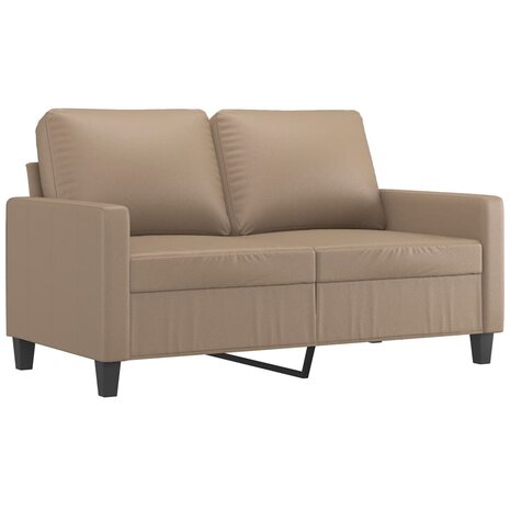 Tweezitsbank 120 cm kunstleer cappuccinokleurig 2