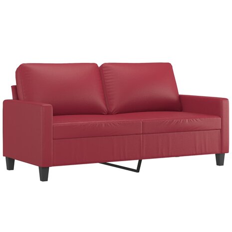 Tweezitsbank 140 cm kunstleer wijnrood 2