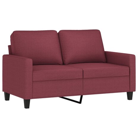Tweezitsbank 120 cm stof wijnrood 2