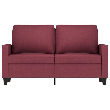 Tweezitsbank 120 cm stof wijnrood 3
