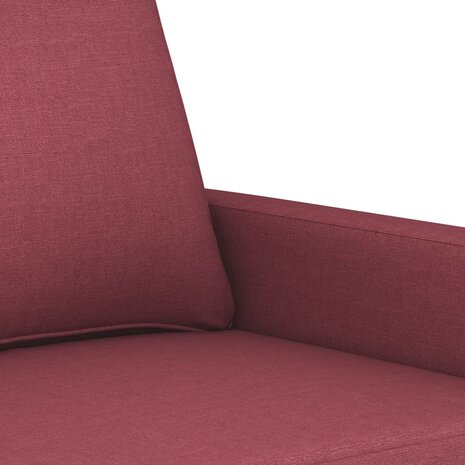 Tweezitsbank 120 cm stof wijnrood 6
