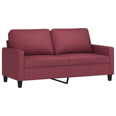 Tweezitsbank 140 cm stof wijnrood 2