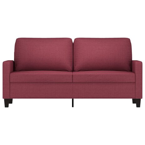 Tweezitsbank 140 cm stof wijnrood 3