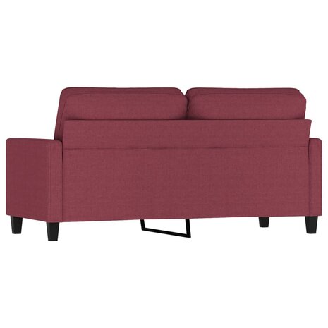 Tweezitsbank 140 cm stof wijnrood 5