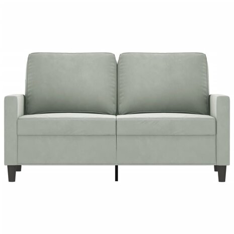 Tweezitsbank 120 cm fluweel lichtgrijs 3