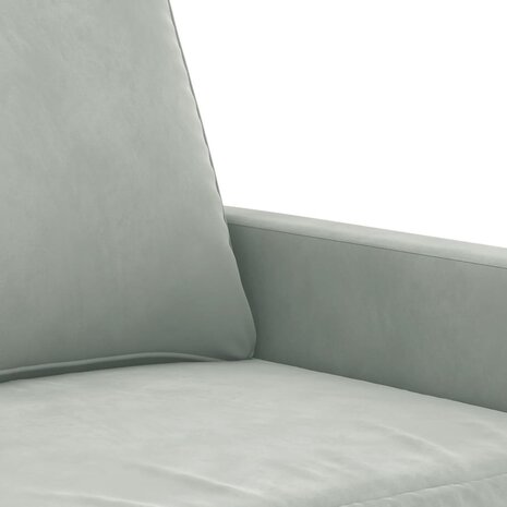 Tweezitsbank 120 cm fluweel lichtgrijs 6
