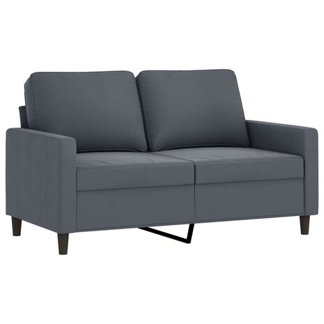 Tweezitsbank 120 cm fluweel donkergrijs 2